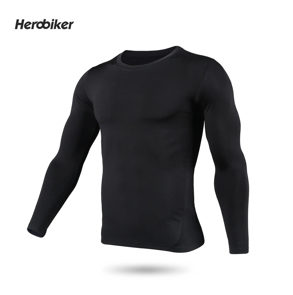 HEROBIKER мотоцикл термобелье набор мужской мотоцикл лыжный зимний теплый базовый слой плотные Длинные Топы Брюки Набор KL