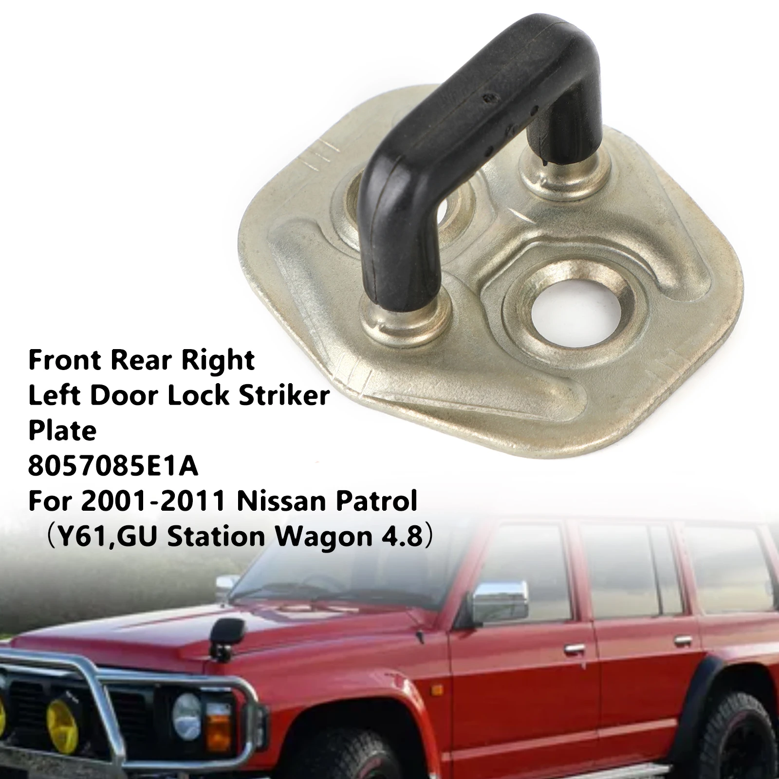 Car Door Lock Striker Plate Car Door Lock Damper Car Door Lock Knob Car Door Lock Pins Car Door Lock Cover Car Door Lock Stickers Front Rear Right Left Door Lock Striker Plate For Nissan Patrol GU Y61 2001-2011