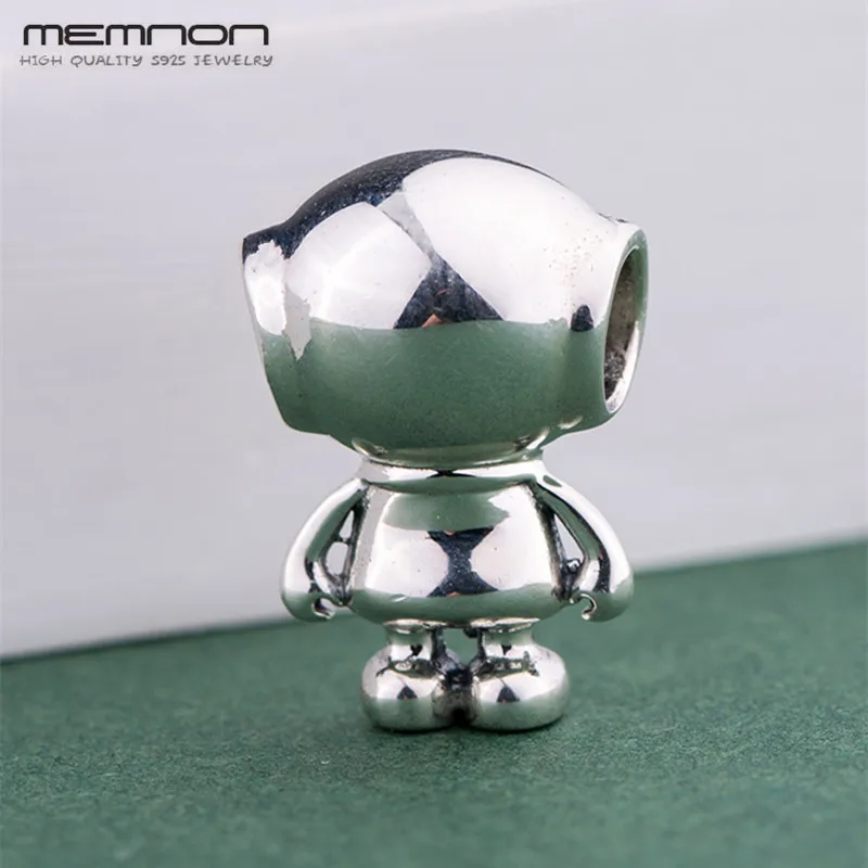 Memnon Новинка зимы 925 пробы посеребренный симпатичный; Цвет болотный, серо-зеленый, Tommy Подвески Fit Браслет из бусин для Для женщин "сделай сам" для изготовления ювелирных украшений Рождественский подарок