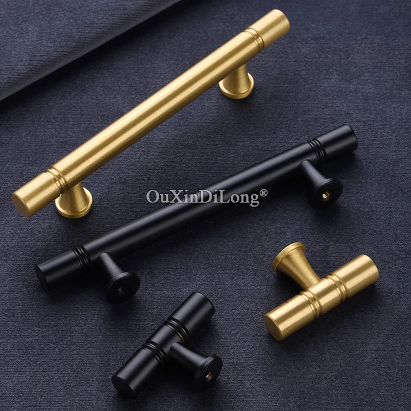 

Top Luxury 10PCS European Solid Brass Cabinet Door Handles Drawer Pulls Cupboard Wardrobe Bookcase TV Cabinet Pulls Pens Handles
