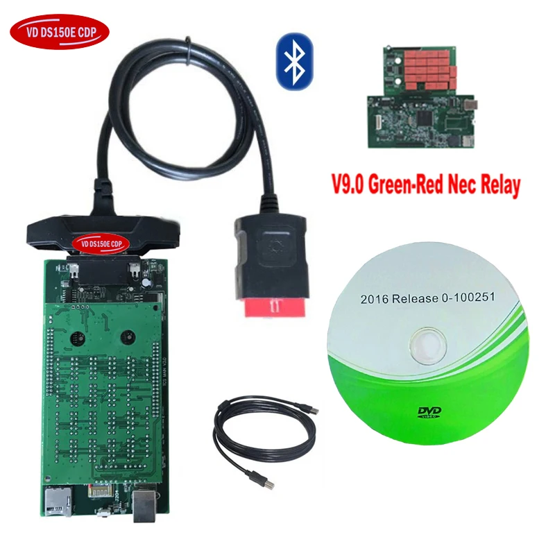 2019 новый VCI для delphis vd ds150e CDP TCS CDP pro obd2 инструменту диагностики с 2015R3/2016R0 keygen программное обеспечение с usb