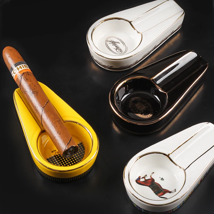 Гаджеты для сигар COHIBA керамическая пепельница одинарный держатель Круглый слот 4
