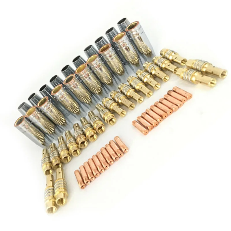 

Torch MIG nozzle Accessories Cosumables 60pcs Set Kit Parts 15AK Welding Contact Tips Holders