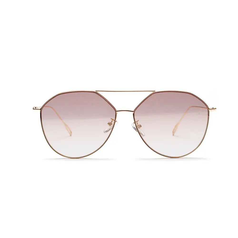 Red Son модные круглые женские солнцезащитные очки в металлической оправе, модные ретро очки для уличной съемки, трендовые женские солнцезащитные очки UV400 - Цвет линз: brown