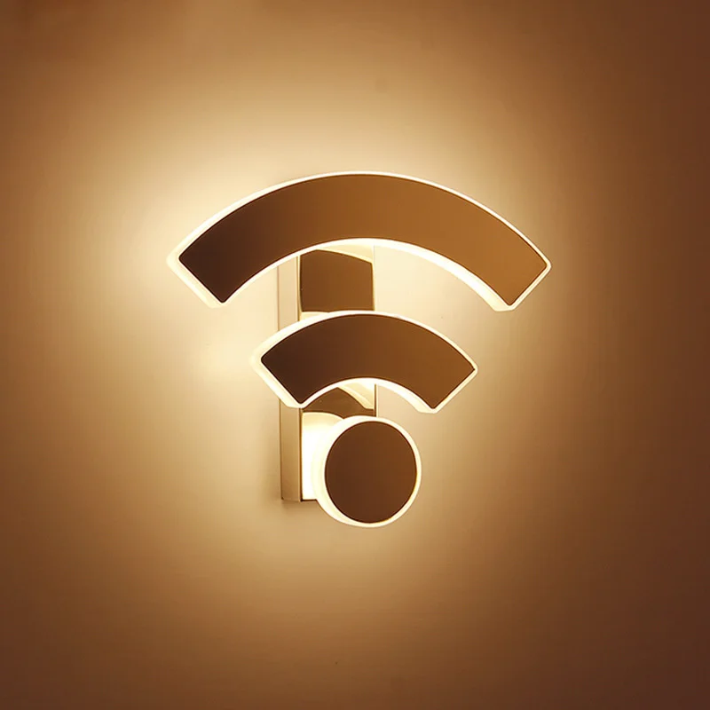 Акриловый настенный светильник с логотипом WiFi светодиодный s для спальни