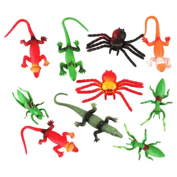 

10pcs Animal Toys Halloween Rubber Scary Simulate Artificial Durable Toys for Ghost House Prank Decor Child Party