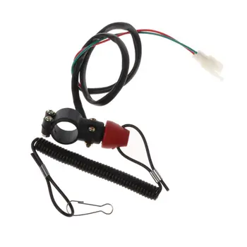 

Motorcycle Flameout Switch With Tether Engine Shut-off Equipment Universal Boat Outboard Safety Replacement Parts For Braking