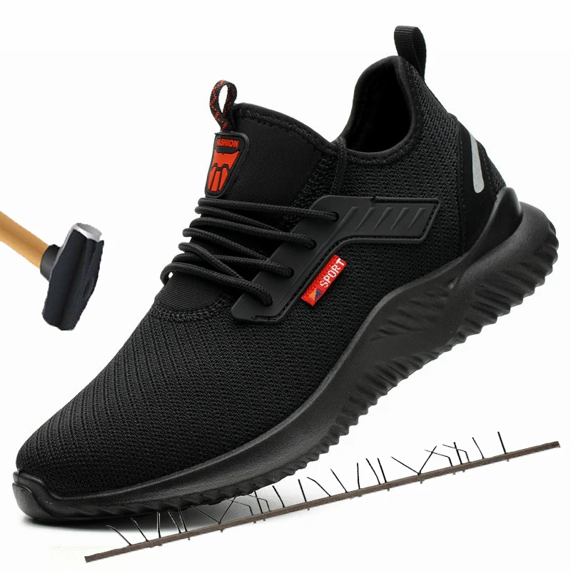 Men Safety Shoes high quality Work Shoes with Steel Toe Cap Puncture-Proof Boots Breathable Sneakers Indestructible Shoes