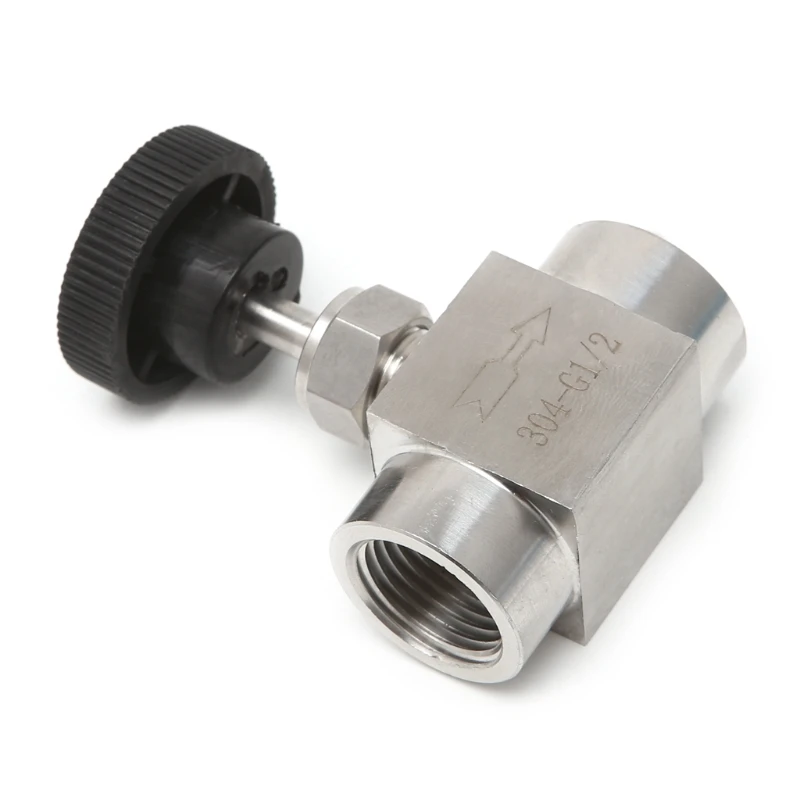 Válvula de aguja hilo femenino 304 Control de flujo de acero inoxidable apagado 915 PSI