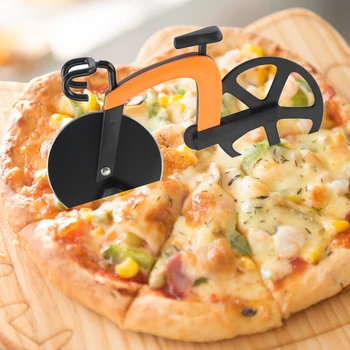 

Stainless Steel Bike Pizza Cutter Creative Pizza Wheel Cutter Cake Tool Pizza Wheel Scissors Pizza Waffle Kitchen Tool Creative