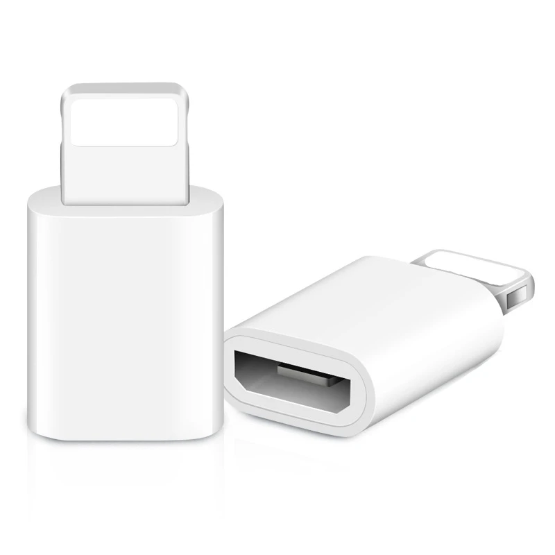 2 шт. разъем Micro USB Женский до 8 Pin Мужской зарядный адаптер кабельного штекера конвертер для i5 5S SE 6 6S 7 8 Plus X конвертер