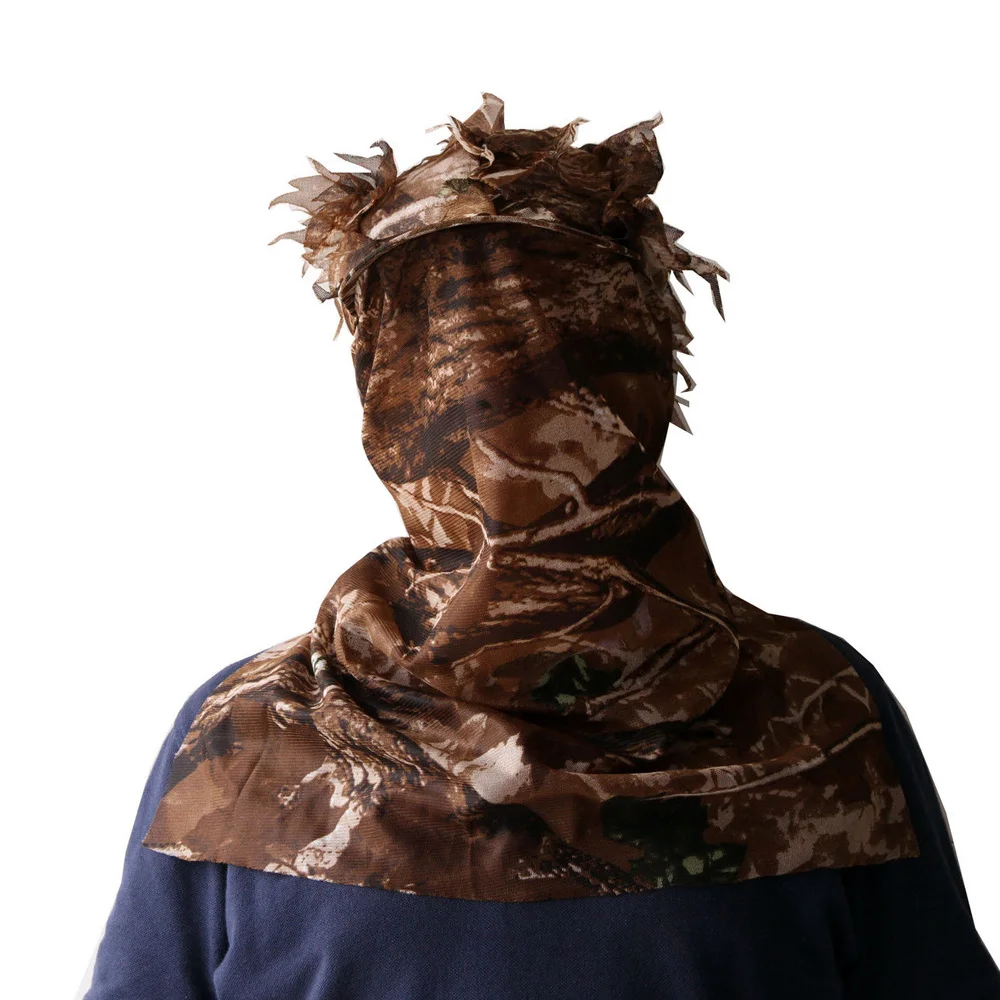 Camouflage Hunting Accessories Ghillie Camouflage Leafy Hat 3D Full Face Mask Headwear Turkey Camo Hunter Hunting Accessories
