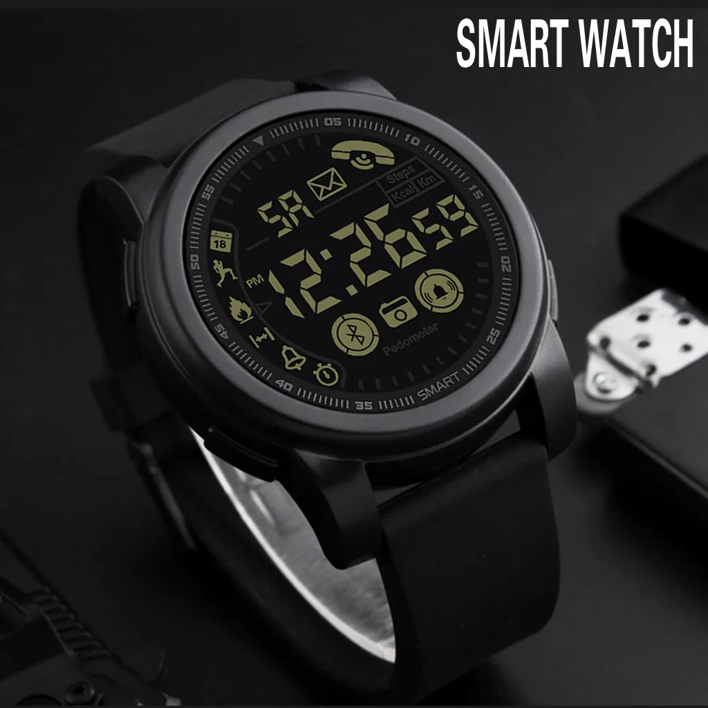 Men Sport Watches Fitness Tracker Waterproof Bluetooth Smart Watch Pedometer for Android iOS Wrist Clock Reloj Hombre homme