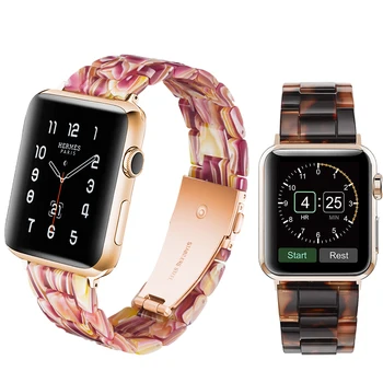 

Imitation Ceramic strap for apple watch band 44mm&for apple watch 4 band 40mm bracelet for iwatch series 3 2 1 42/38mm accessory