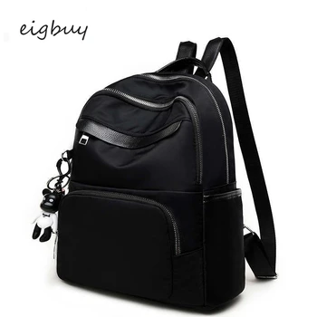 

Ladies Famous Brand College Student Black Preppy Style Teenage Backpacks For Girls Mochila Notebook Travel Bookbag