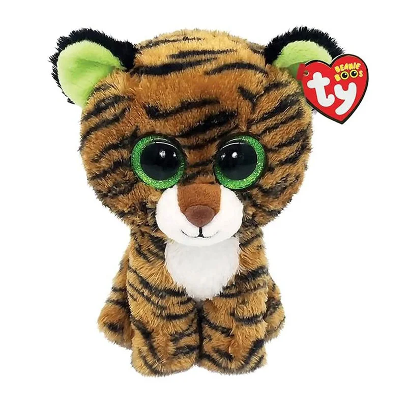 Ty Beanie Tiggy коричневый Полосатый тигр плюшевая игрушка 15 см | Игрушки и хобби