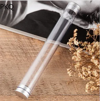 

clear Plastic Pen Box Transparent Pencil Box Round Packaging Boxes Clear Gift Boxes 2x15cm