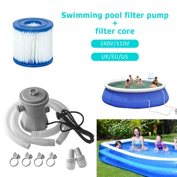 

US Plug Pool Pump 110V Electric Swimming Pool Filter Pump Paddling Pool Pump Water Cleaner Swimming Pool Pump And Filter Kit K