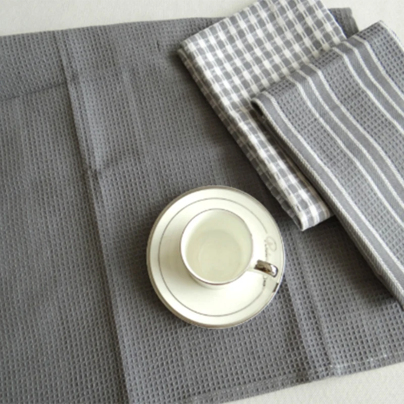 6Pcs Cotton Table Napkins Cloth Tea Towel Absorbent Dish Cloth Scouring Pad Kitchen Towels Cleaning