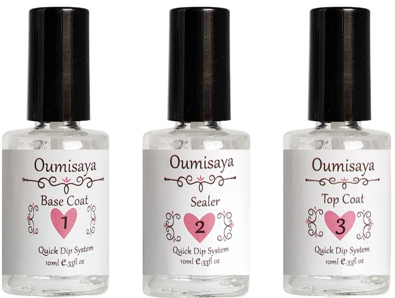 10 мл Dip первой необходимости Oumisaya окунания порошка ногтей системы(Базовое покрытие/герметик защиты/верхнее покрытие/Кисть заставка