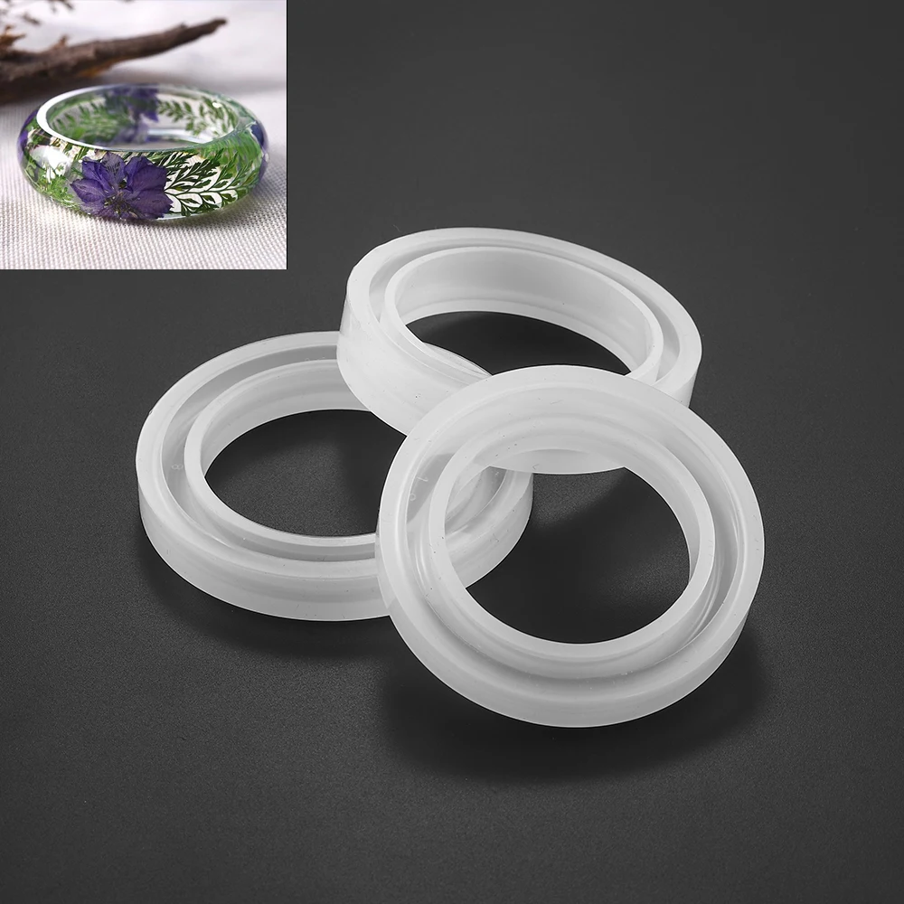 1 Uds. De moldes de resina epoxi para pulseras, moldes de resina de silicona de tamaño variado, herramientas para fabricación de joyas DIY, accesorios