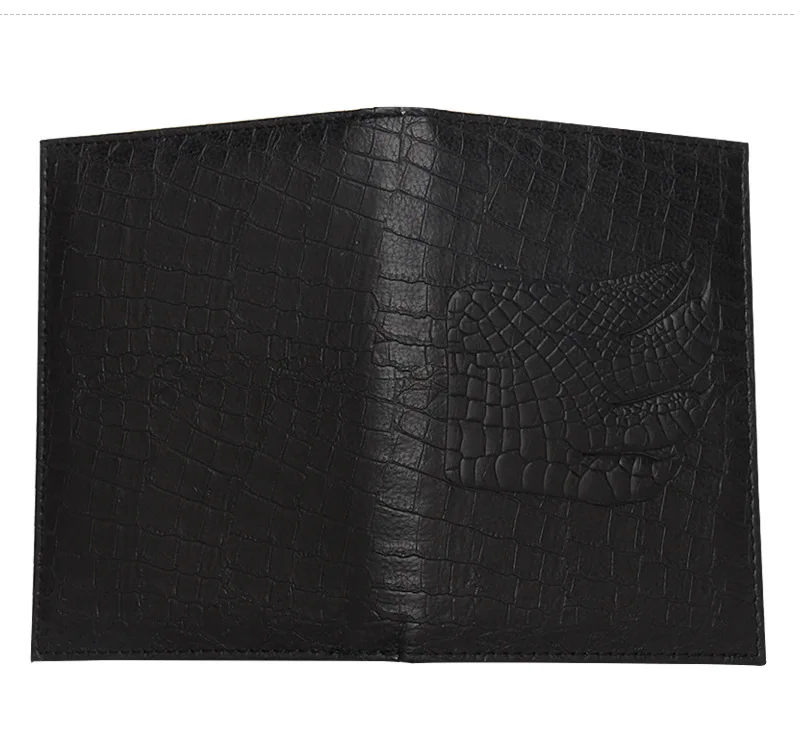 Дорожный винтажный Чехол для паспорта из искусственной кожи аллигатора США женский мужской держатель для кредитных карт водительские права кошелек-органайзер однотонный черный