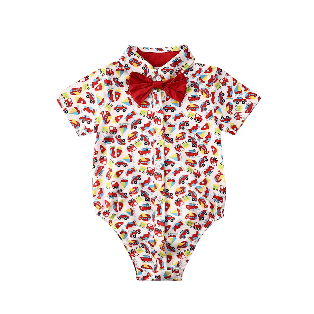 

Fashion Toddler Infant Baby Boy Gentleman Clothes Short Sleeve Romper Jumpsuit With Tie Party Summer Outfit