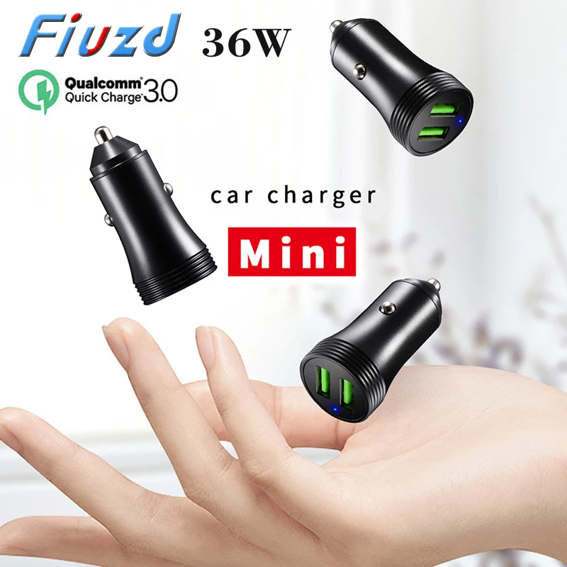 36 Вт мини металлический быстрый QC 4,0 3,0 USB адаптер usb телефон автомобильное зарядное устройство для iPhone для huawei для xiaomi для anker для samsung s10