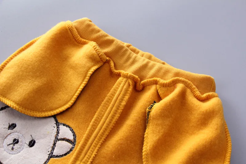 Для маленьких мальчиков Штаны для девочек с рождественским изображением Осень Теплый жилет+ толстовка с капюшоном+ штаны 3 шт./компл. для маленьких детей, Детский спортивный костюм одежда для малышей