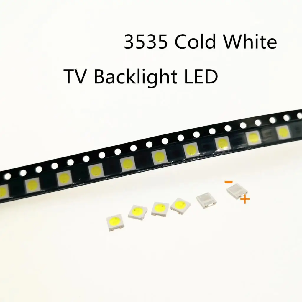 Подсветка телевизора 50 шт. 1000 ПК Диоды 1 Вт 3 в 3535 SMD LED Televisao холодный белый 3537 ЖК