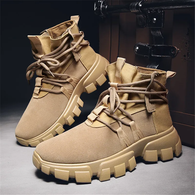 Осенние мужские повседневные сапоги; уличные кроссовки; Ботинки martin ...