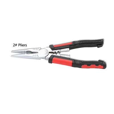 2 Pliers 7-в-1 электрика многофункциональные плоскогубцы, инструмент для зачистки коаксиального обжимные плоскогубцы инструменты кабеля HRC62±2 кусачки игла для носа - Цвет: 2 Pliers
