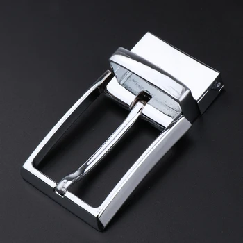 

2pcs Men's Single Prong Rectangular Belt Buckle Pin Buckle Replacement 33mm Solid Belt Buckles
