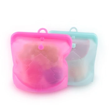 

Silicone Food Fresh Preservation Bags Reusable Practical Durable Food Storage Bags Zipper Saran Wrap Sandwich Bags