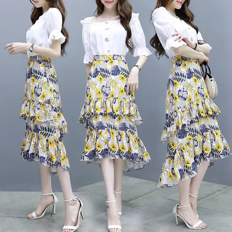 

2019 Summer Wear New Style Fashion Slim Fit Popular Set Double Purpose Big Brand Two-Piece Women's Ridicule