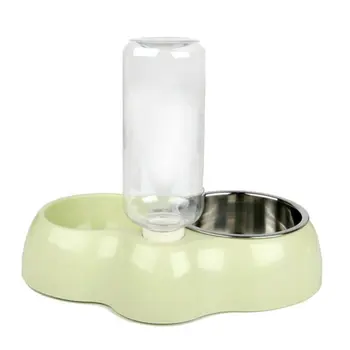 

400ML Pet Dog Cat Automatic Feeder Bowl for Dogs Drinking Water Bottle Kitten Bowls Slow Food Feeding Container