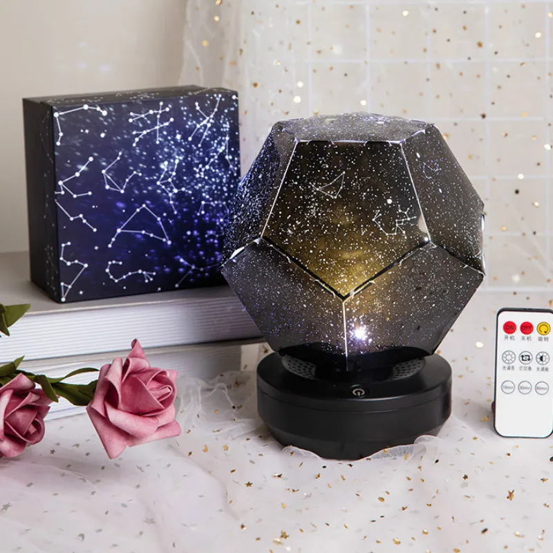Projection music box music box to send girls practical DIY handmade birthday gift girl sky city music box LB11085