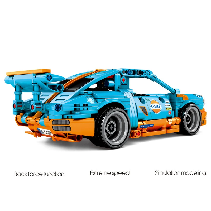 Конструктор SEMBO MOC Technic Back Force Racing Спортивная игрушка автомобиль Классическая