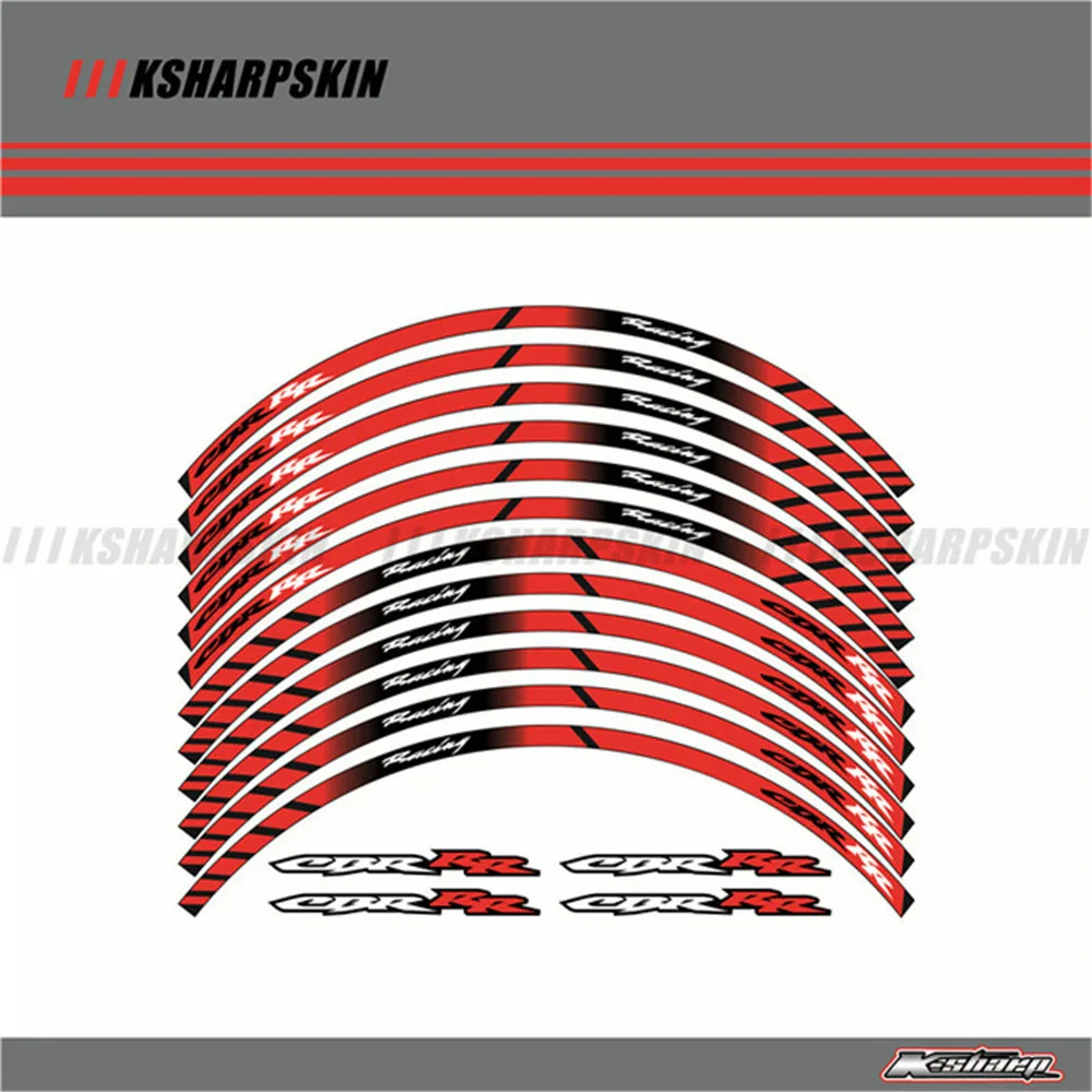 12X наклейка на колеса мотоцикла, декоративная наклейка на шины для HONDA REPSOL HRC CBRRR CBR250RR CBR400RR CBR600RR CBR1000RR