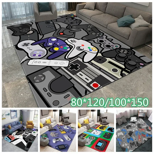 Gamer Controller Area Rugs Non-Slip Floor Mat Doormats Home Runner Rug Carpet for Bedroom Indoor Outdoor Kids Play Mat 1