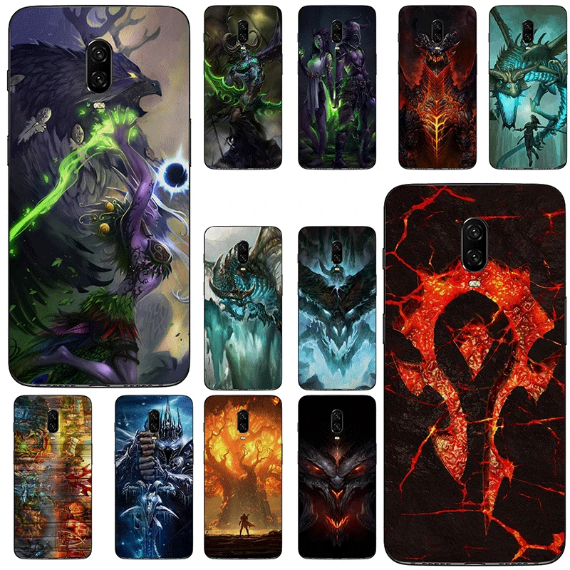 Чехол для телефона мягкий чехол из ТПУ oneplus 5 5T 6 6T 7 Pro милый с рисунком World of Warcraft |