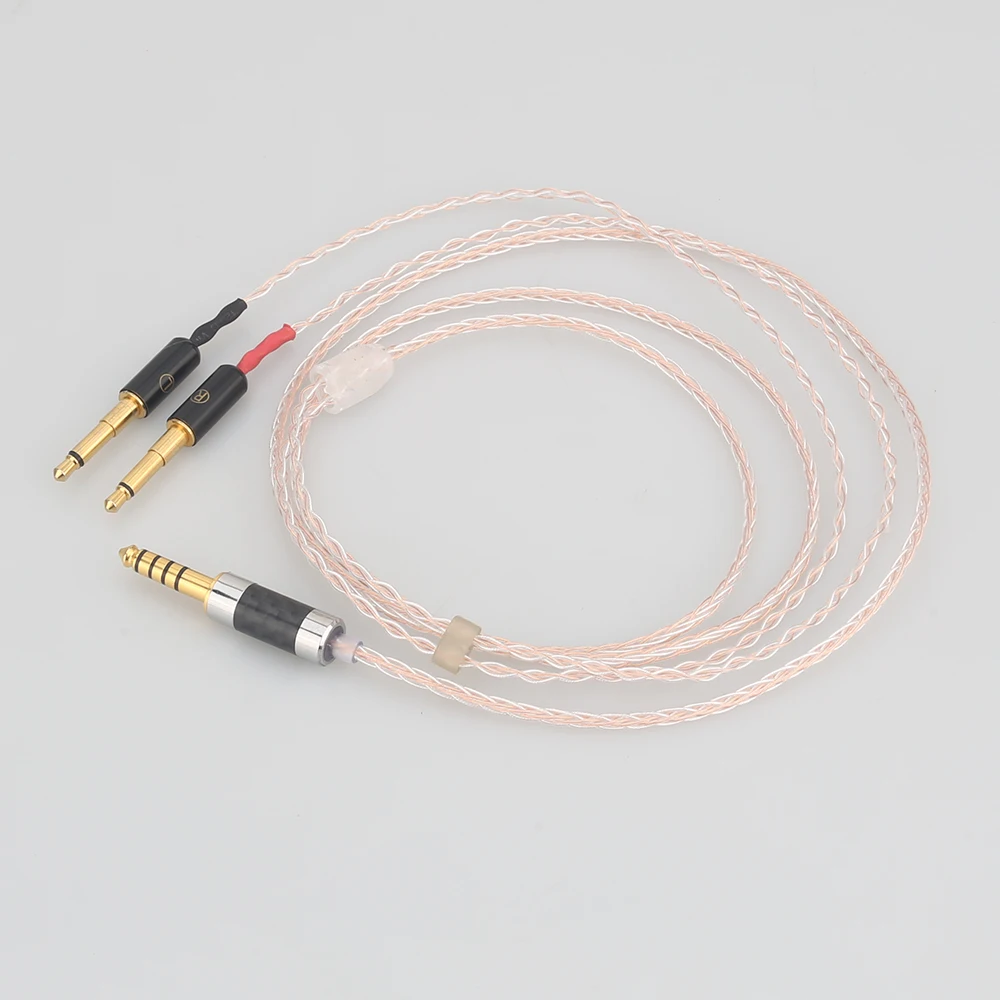 High Quality 4 4mm Balanced Plug to 2x2 5MM 8cores Headphones Cable Audio Upgrade Cable For OPPO PM01 PM02