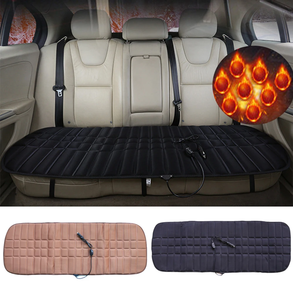 

12v Car Rear Heated Seats Cushion Autos Seat Electric Heater Cold Winter Keep Warm Protection Mat 126*47cm Universal