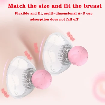 10 Frequency Breast Pump Nipple Suction Cup Tongue Lick Nipple Sucker Vibrators Erotic Breast Enlarge Massager Sex Toy For Women 3