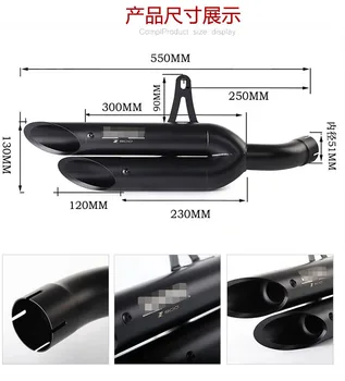 

Slip On For Kawasaki Z900 Motorcycle Moto Exhaust Pipe 51 mm Dual-outlet Exhaust Tips Escape Moto Large Displacement