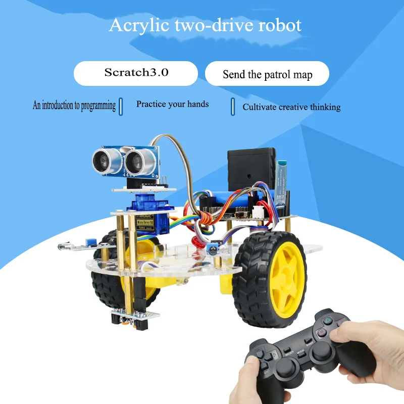 

Scratch3.0 programming robot kit is compatible with Arduino buggies for Maker Education robots