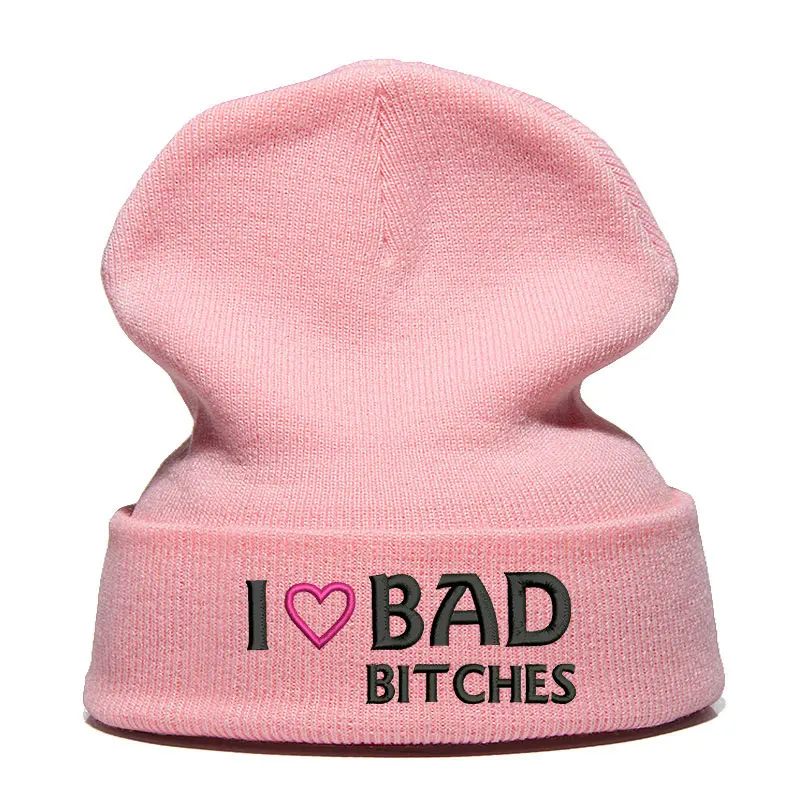 Шапка бини Skullie вязаная шапка носок Зимняя Вышивка крутой панк для мужчин и