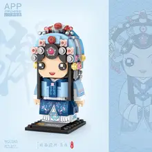 Loz tradição chinesa cultura mini blocos/loques 4 estilos jing ju figuras modelo bloco de construção educacional/coleção brinquedos diy