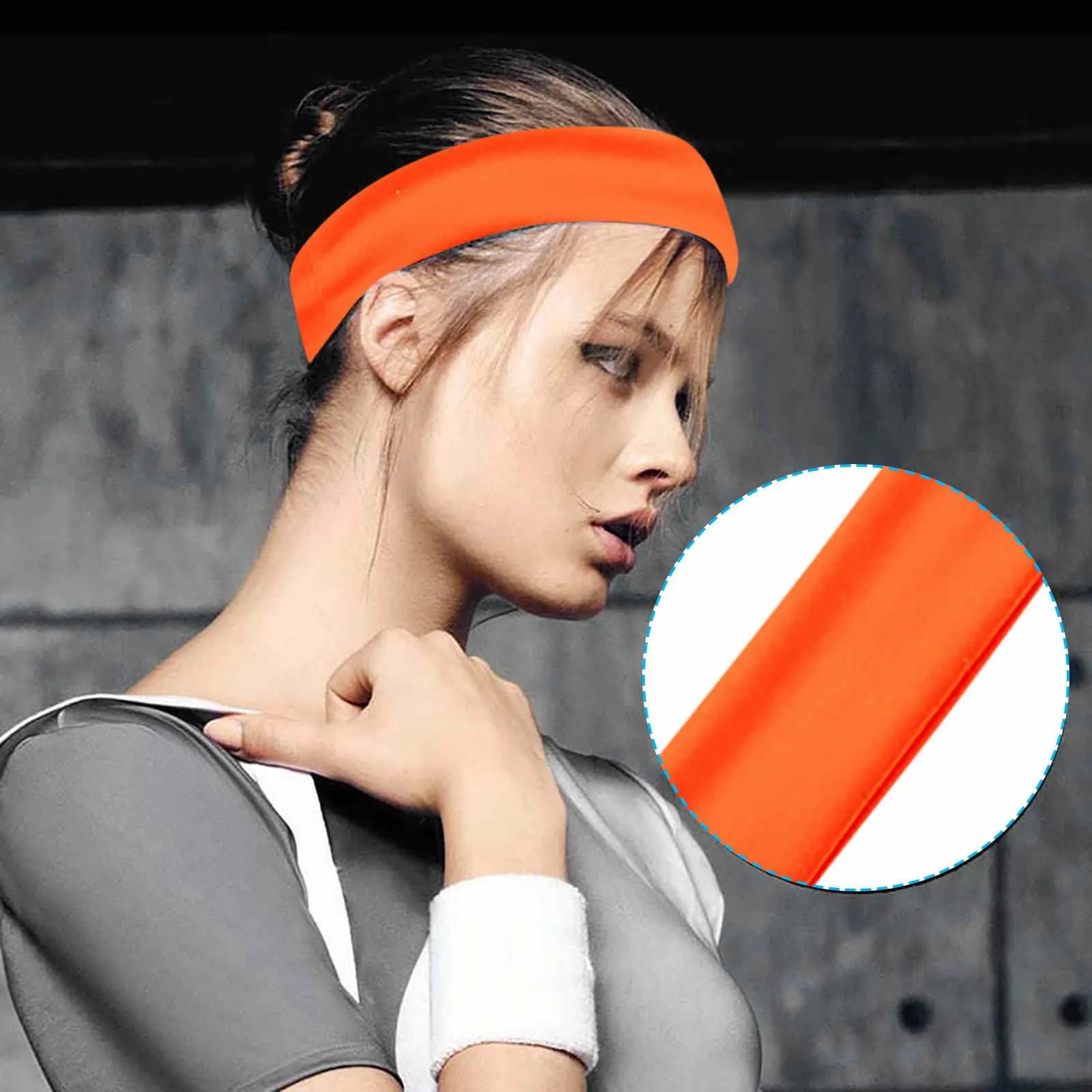 19Colors Cotton Sweatband Sports Unisex Sweat Headband Runnning Basketball Yoga Hair Band Elastic Head Band Sport safe Headband mini hair clips