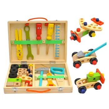 

1 Set Childrens Simulation Toolbox Toy Cartoon Toolbox Set Pretend Play Repair Tools Kit Disassembly Repair and Maintenance Tool